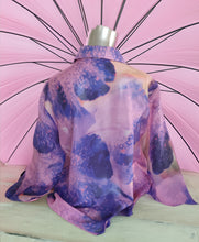 Load image into Gallery viewer, Purple Rhododendron Silk/Cotton Shirt