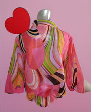 Load image into Gallery viewer, Retro Watermelon Heart Silk/Cotton Shirt