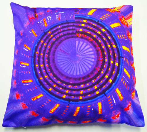 Purple Spin Wheel Cushion Cover