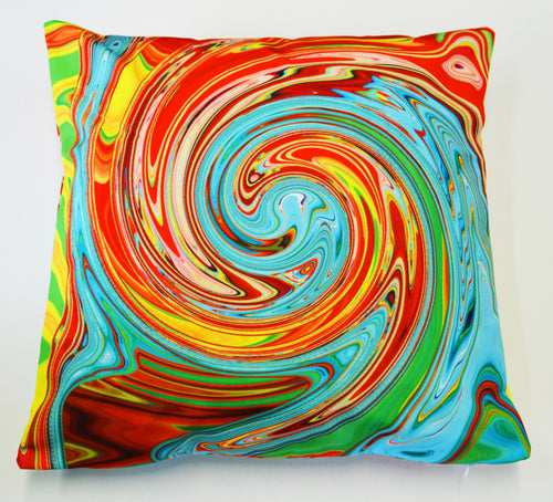 Rainbow Swirl Cushion Cover