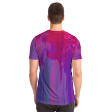 Load image into Gallery viewer, Red Splatter, Coloured Streaks Unisex Tee Shirt
