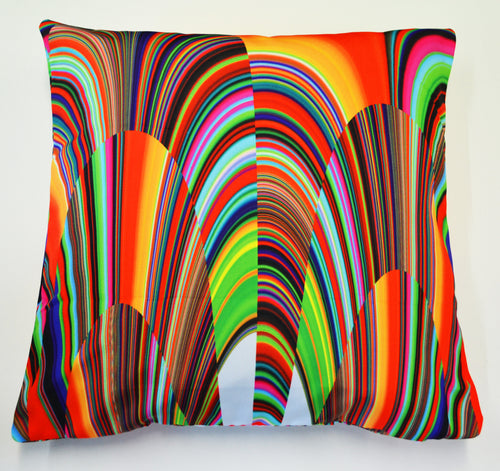Rainbow Cycles Cushion Cover
