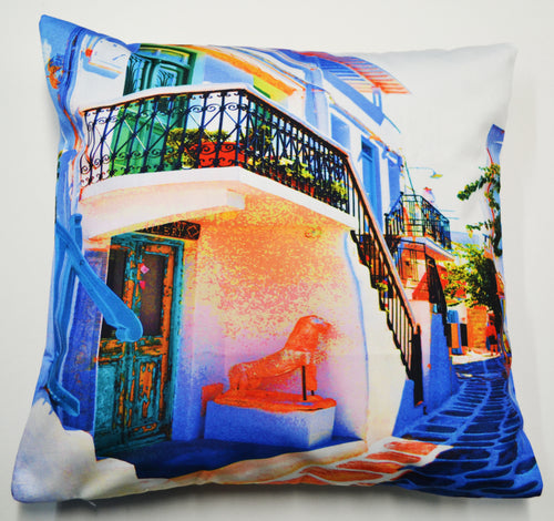 Mykonos-Orange Lion Cushion Cover
