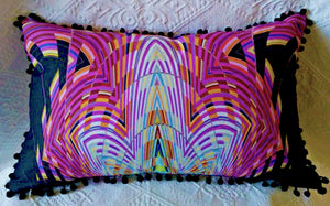 Pink/Black Art Deco Delight Cushion Cover