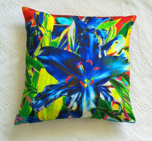 Blue Lily Cushion Cover