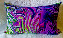 Load image into Gallery viewer, Green/Purple Art Deco Delight Cushion Cover